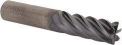 Kennametal - 1/2", 6 Flute, Single End, Solid Carbide, 0.06" Corner Radius End Mill - 3" OAL, 38° Helix, Right Hand Flute, 1" LOC, Right Hand Cut - Exact Tool & Supply