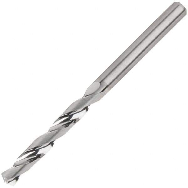 Kennametal - 14.5mm 135° Solid Carbide Jobber Drill - Bright Finish, Right Hand Cut, Spiral Flute, Straight Shank, 133mm OAL, Standard Point - Exact Tool & Supply