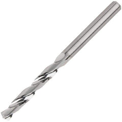 Kennametal - 5.6mm 135° Solid Carbide Jobber Drill - Bright Finish, Right Hand Cut, Spiral Flute, Straight Shank, 82mm OAL, Standard Point - Exact Tool & Supply