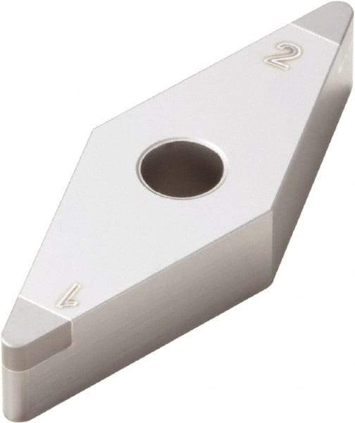 Seco - VNGA332 B Grade CBN010 CBN Turning Insert - 35° Diamond, 3/8" Inscr Circle, 3/16" Thick, 1/32" Corner Radius - Exact Tool & Supply