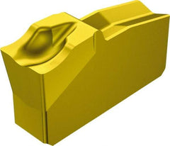 Sandvik Coromant - N151.240 5E 235 Grade, 0.1575" Cutting Width, Carbide Cutoff Insert - 0° Neutral Lead Angle, 0.0079" Cnr Rad, TiCN/TiN Coated - Exact Tool & Supply
