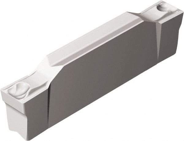 Sandvik Coromant - D2N123 GF Grade 525, 1.5mm Cutting Width Carbide Grooving Insert - 13.3mm Max Depth of Cut, Neutral, 0.1mm Corner Radius, Uncoated - Exact Tool & Supply