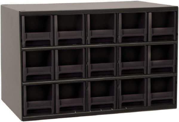 Akro-Mils - 15 Drawer, Small Parts Cabinet - 11" Deep x 17" Wide x 11" High - Exact Tool & Supply