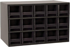 Akro-Mils - 15 Drawer, Small Parts Cabinet - 11" Deep x 17" Wide x 11" High - Exact Tool & Supply