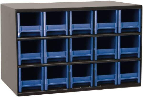 Akro-Mils - 15 Drawer, Small Parts Cabinet - 11" Deep x 17" Wide x 11" High - Exact Tool & Supply