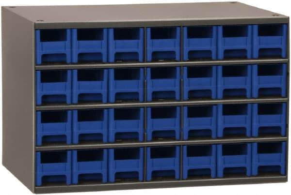 Akro-Mils - 28 Drawer, Small Parts Cabinet - 11" Deep x 17" Wide x 11" High - Exact Tool & Supply