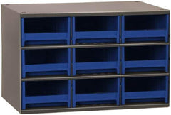 Akro-Mils - 9 Drawer, Small Parts Cabinet - 11" Deep x 17" Wide x 11" High - Exact Tool & Supply