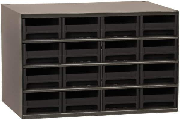 Akro-Mils - 16 Drawer, Small Parts Cabinet - 11" Deep x 17" Wide x 11" High - Exact Tool & Supply