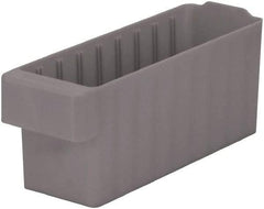 Akro-Mils - 15 Lb. Load Capacity, 11-5/8" Deep, Gray Polymer Drawer Bin - 4-5/8" High x 3-3/4" Wide x 11-5/8" Long - Exact Tool & Supply
