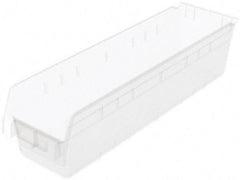 Akro-Mils - 23-5/8" Deep, Clear Polymer Hopper Shelf Bin - 6" High x 6-5/8" Wide x 23-5/8" Long - Exact Tool & Supply