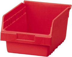 Akro-Mils - 11-5/8" Deep, Red Polymer Hopper Shelf Bin - 6" High x 8-3/8" Wide x 11-5/8" Long - Exact Tool & Supply