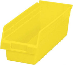 Akro-Mils - 17-7/8" Deep, Yellow Polymer Hopper Shelf Bin - 6" High x 6-5/8" Wide x 17-7/8" Long - Exact Tool & Supply