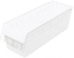 Akro-Mils - 17-7/8" Deep, Clear Polymer Hopper Shelf Bin - 6" High x 6-5/8" Wide x 17-7/8" Long - Exact Tool & Supply
