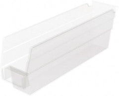 Akro-Mils - 54 Lb. Load Capacity, 11-5/8" Deep, Clear Hopper Shelf Bin - 4" High x 2-3/4" Wide x 11-5/8" Long - Exact Tool & Supply