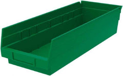 Akro-Mils - 176 Lb. Load Capacity, 17-7/8" Deep, Green Hopper Shelf Bin - 4" High x 6-5/8" Wide x 17-7/8" Long - Exact Tool & Supply
