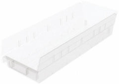 Akro-Mils - 176 Lb. Load Capacity, 17-7/8" Deep, Clear Hopper Shelf Bin - 4" High x 6-5/8" Wide x 17-7/8" Long - Exact Tool & Supply