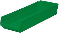 Akro-Mils - 346 Lb. Load Capacity, 23-5/8" Deep, Green Hopper Shelf Bin - 4" High x 8-3/8" Wide x 23-5/8" Long - Exact Tool & Supply