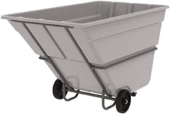 Akro-Mils - 2,000 Lb Load Capacity, 2 Cu Yd, Plastic Tilt Truck - 48" Wide x 85" Long x 51" High, Gray - Exact Tool & Supply