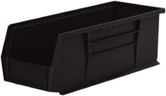 Akro-Mils - 50 Lb. Load Capacity, 14-3/4" Deep, Black Polymer Hopper Stacking Bin - 5" High x 5-1/2" Wide x 14-3/4" Long - Exact Tool & Supply