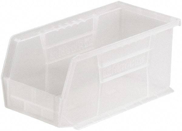 Akro-Mils - 30 Lb. Load Capacity, 10-7/8" Deep, Clear Polymer Hopper Stacking Bin - 5" High x 5-1/2" Wide x 10-7/8" Long - Exact Tool & Supply