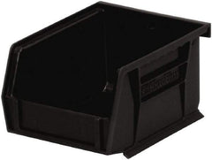Akro-Mils - 10 Lb. Load Capacity, 5-3/8" Deep, Black Polymer Hopper Stacking Bin - 3" High x 4-1/8" Wide x 5-3/8" Long - Exact Tool & Supply