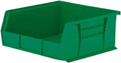 Akro-Mils - 50 Lb. Load Capacity, 10-7/8" Deep, Green Polymer Hopper Stacking Bin - 5" High x 11" Wide x 10-7/8" Long - Exact Tool & Supply