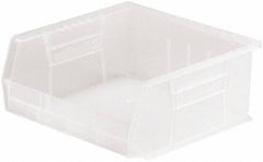 Akro-Mils - 50 Lb. Load Capacity, 10-7/8" Deep, Clear Polymer Hopper Stacking Bin - 5" High x 11" Wide x 10-7/8" Long - Exact Tool & Supply