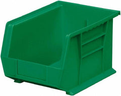 Akro-Mils - 50 Lb. Load Capacity, 10-3/4" Deep, Green Polymer Hopper Stacking Bin - 7" High x 8-1/4" Wide x 10-3/4" Long - Exact Tool & Supply