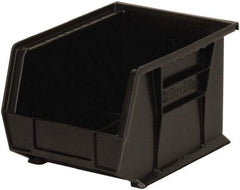 Akro-Mils - 50 Lb. Load Capacity, 10-3/4" Deep, Black Polymer Hopper Stacking Bin - 7" High x 8-1/4" Wide x 10-3/4" Long - Exact Tool & Supply