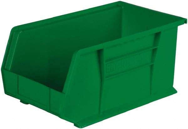 Akro-Mils - 60 Lb. Load Capacity, 14-3/4" Deep, Green Polymer Hopper Stacking Bin - 7" High x 8-1/4" Wide x 14-3/4" Long - Exact Tool & Supply
