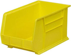 Akro-Mils - 60 Lb. Load Capacity, 18" Deep, Yellow Polymer Hopper Stacking Bin - 10" High x 11" Wide x 18" Long - Exact Tool & Supply