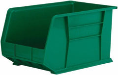 Akro-Mils - 60 Lb. Load Capacity, 18" Deep, Green Polymer Hopper Stacking Bin - 10" High x 11" Wide x 18" Long - Exact Tool & Supply