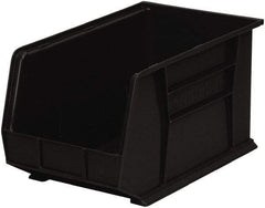 Akro-Mils - 60 Lb. Load Capacity, 18" Deep, Black Polymer Hopper Stacking Bin - 10" High x 11" Wide x 18" Long - Exact Tool & Supply