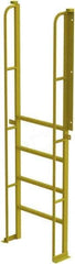 TRI-ARC - 92" 5 Step Configurable Crossover Ladder - 90° Incline, 1,000 Lb Capacity, 50" Platform Height, 30" Base Width x 15" Base Depth, Perforated Tread - Exact Tool & Supply