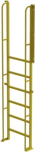 TRI-ARC - 112" 7 Step Configurable Crossover Ladder - 90° Incline, 1,000 Lb Capacity, 70" Platform Height, 30" Base Width x 15" Base Depth, Perforated Tread - Exact Tool & Supply
