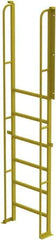 TRI-ARC - 112" 7 Step Configurable Crossover Ladder - 90° Incline, 1,000 Lb Capacity, 70" Platform Height, 30" Base Width x 15" Base Depth, Perforated Tread - Exact Tool & Supply