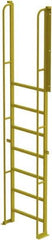 TRI-ARC - 122" 8 Step Configurable Crossover Ladder - 90° Incline, 1,000 Lb Capacity, 80" Platform Height, 30" Base Width x 15" Base Depth, Perforated Tread - Exact Tool & Supply