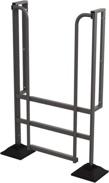 TRI-ARC - 72" 3 Step Configurable Rooftop Ladder - 90° Incline, 500 Lb Capacity, 30" Platform Height, 52-1/4" Base Width x 26" Base Depth, Perforated Tread - Exact Tool & Supply