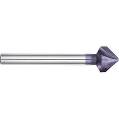 Magafor - 6.3mm Head Diam, 15/64" Shank Diam, 90° Cobalt Countersink - 3-5/16" OAL, Single End, Straight Shank, Right Hand Cut - Exact Tool & Supply