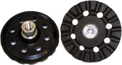 3M - 4" Diam Disc Backing Pad - 5/8" Shank Diam, Hard Density, 15,000 RPM, Roloc TR Compatible - Exact Tool & Supply