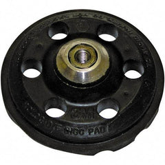 3M - 3" Diam Disc Backing Pad - 1/4" Shank Diam, Hard Density, 12,000 RPM, Roloc TS Compatible - Exact Tool & Supply