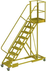 TRI-ARC - 132" 9 Step Configurable Cantilever Ladder - Supported, 300 Lb Capacity, 90" Platform Height, 30" Base Width x 97" Base Depth, Serrated - Exact Tool & Supply