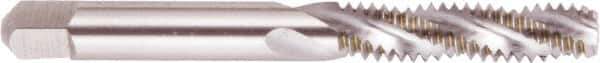Regal Cutting Tools - M6x1.00 Metric Coarse 3 Flute 6H Bottoming Spiral Flute Tap - High Speed Steel, Bright Finish, 2-1/2" OAL, Right Hand Flute, Right Hand Thread, D5 - Exact Tool & Supply