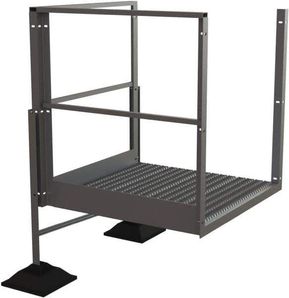 TRI-ARC - 20" 2 Step Turn Platform - Rooftop, 500 Lb Capacity, 20" Platform Height, 52-3/4" Base Width x 40" Base Depth, Serrated - Exact Tool & Supply