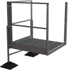 TRI-ARC - 20" 2 Step Turn Platform - Rooftop, 500 Lb Capacity, 20" Platform Height, 52-3/4" Base Width x 40" Base Depth, Serrated - Exact Tool & Supply