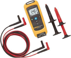 Fluke - 6 VDC to 1,000 VDC, Voltage Tester - LCD Display, +/-0.09 (up to 1,000 V), 0.15 (1,000 V)% Basic DC Accuracy, AA Power Supply - Exact Tool & Supply