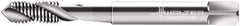 Walter-Prototyp - 1/4-20 UNC, 2 Flute, 35° Helix, Modified Bottoming Chamfer, Bright Finish, Cobalt Spiral Flute STI Tap - Right Hand Flute, 3.5433" OAL, 0.315" Shank Diam, 0.4724" Thread Length, 3B Class of Fit, Series N225069 - Exact Tool & Supply