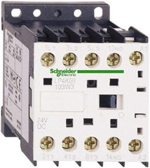 Schneider Electric - 3 Pole, 24 Coil VDC, 16 Amp at 690 VAC, 20 Amp at 440 VAC and 9 Amp at 440 VAC, Nonreversible IEC Contactor - BS 5424, CSA, IEC 60947, NF C 63-110, RoHS Compliant, UL Listed, VDE 0660 - Exact Tool & Supply