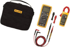 Fluke - 4 Piece, FC Wireless AC Current Clamp Kit - 1,000 Volt Max, LCD Display - Exact Tool & Supply
