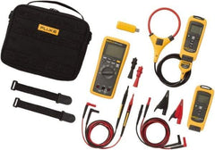 Fluke - 9 Piece, FC Series Wireless Multimeter Kit - 1,000 Volt Max, LCD Display - Exact Tool & Supply
